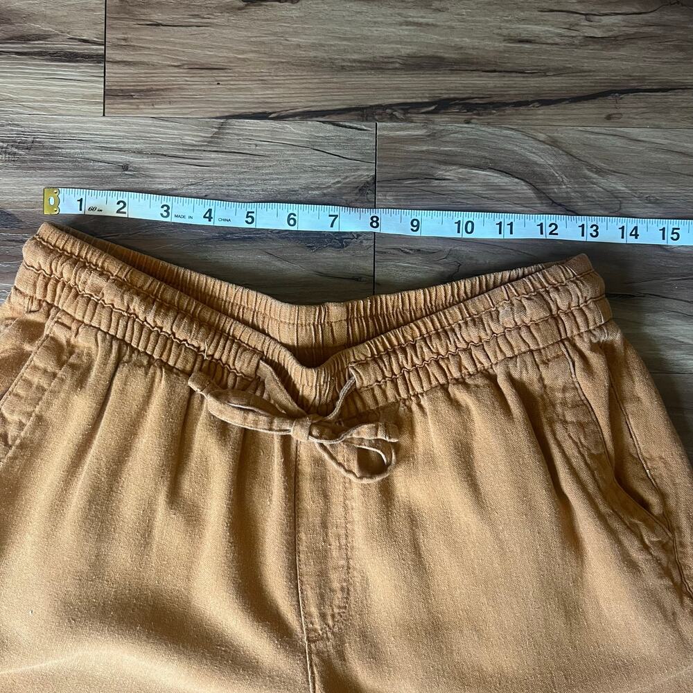Old Navy Burnt Orange Linen Blend High-Waisted Straight Jogger Pants Size Small - Picture 7 of 10